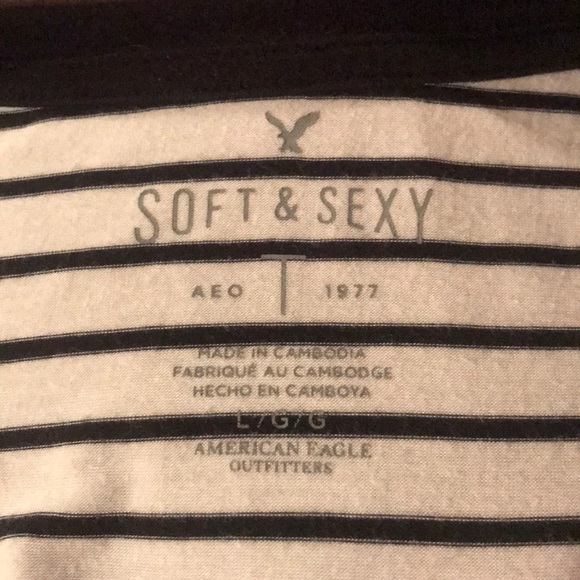 American Eagle Striped Soft and Sexy Long Sleeve - Picture 5 of 5